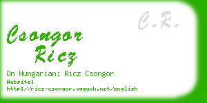 csongor ricz business card